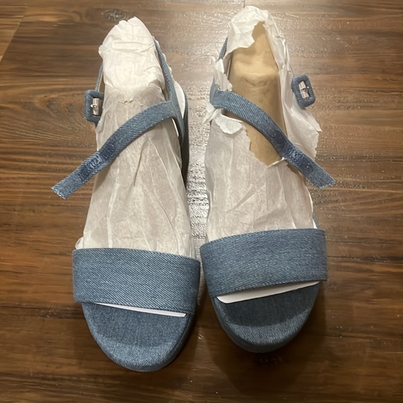 Lifestride Blue Denim Block Sandals Size 10 W - Picture 7 of 15